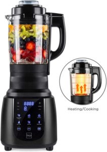 Best Choice Products 1200W 1.8L Multifunctional High-Speed Digital Professional Kitchen Smoothie Blender w/Heating Function, Auto-Clean, Glass Jar, Up To 42,000RPM, Space Gray