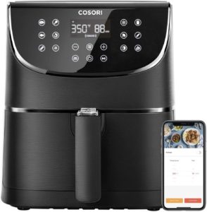 COSORI Smart WiFi Air Fryer 5.8QT(100 Recipes), 1700-Watt Programmable Base for Air Frying, Roasting & Keep Warm 11 Cooking Preset,Preheat&Shake Remind,Digital Touchscreen,Works with Alexa