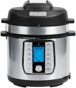 Emeril Lagasse Pressure Cooker, Air Fryer, Steamer and Electric Multi-Cooker. Air Fry Basket and Crisper Lid