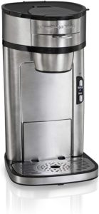 Hamilton Beach Scoop Single Serve Coffee Maker, Fast Brewing, Stainless Steel
