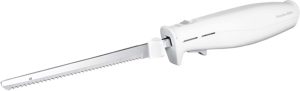 Proctor Silex Easy Slice Electric Knife for Carving Meats, Poultry, Bread, Crafting Foam and More, Lightweight with Contoured Grip, White