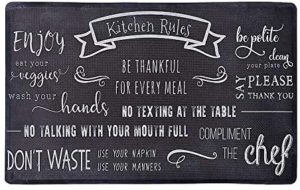 Oversized 20"x39" Anti-Fatigue Embossed Floor Mat (Kitchen Rules)