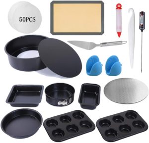 Bakeware Set 16pcs, Cookie Sheet & Loaf Pan & Square Pan & Round Cake Pan