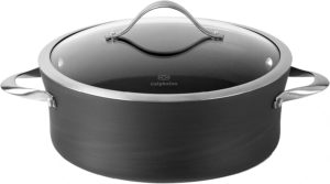 Calphalon Contemporary Hard-Anodized Aluminum Nonstick Cookware, Sauce Pot, 5-quart, Black