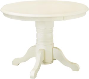 Classic White 42" Round Pedestal Dining Table by Home Styles