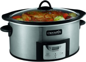 Crock-Pot SCCPVI600-S 6-Quart Countdown Programmable Oval Slow Cooker with Stove-Top Browning, Stainless Finish