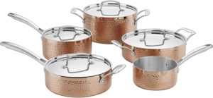 Cuisinart HCTP-9 Hammered Collection Cookware Set, Medium, Copper