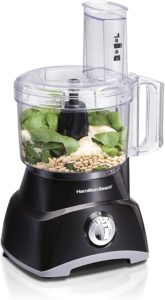 Hamilton Beach 8-Cup Compact Food Processor & Vegetable Chopper for Slicing, Shredding, Mincing, and puree, 450 Watts, Black