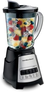 Hamilton Beach Power Elite Blender with 12 Functions for Puree, Ice Crush, Shakes and Smoothies and 40oz BPA Free Glass Jar, Black and Stainless Steel (58148A)