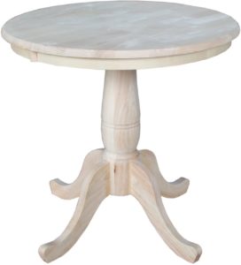 International Concepts Round Top Pedestal Table, 30-Inch