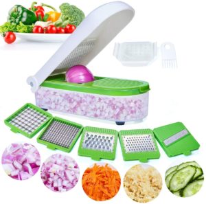 LHS Vegetable Chopper,Pro Onion Chopper Slicer Dicer Cutter - Cheese & Veggie Chopper - Food Chopper Dicer with 5 Blades