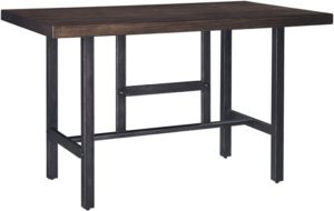 Signature Design by Ashley - Kavara Counter Height Dining Room Table - Industrial Style - Medium Brown
